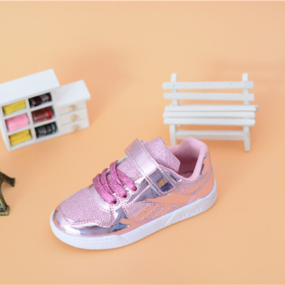 Παιδικά πάνινα παπούτσια για κορίτσια - λαμπερά και με λουράκια βελκρό σε τρία χρώματα