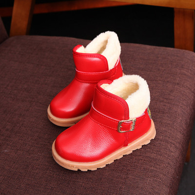 Παιδικές χειμωνιάτικες μπότες για κορίτσια σε τρία χρώματα με πόρπη και ανθεκτική σόλα