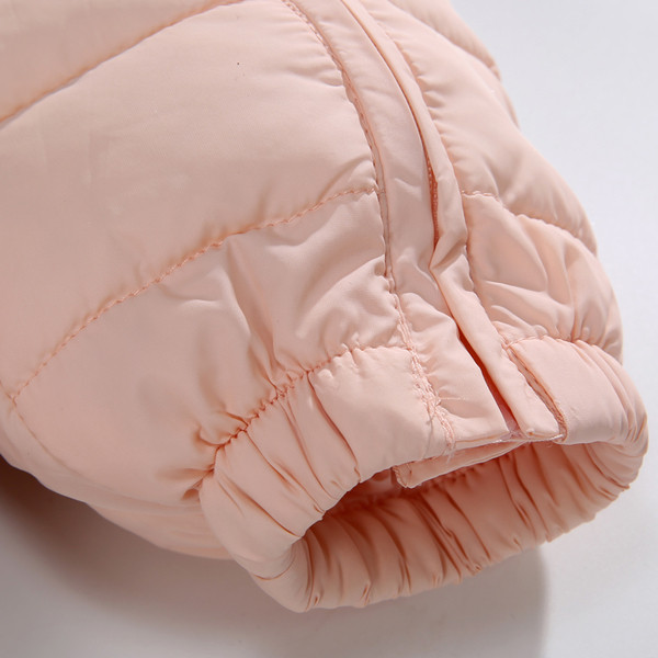 Зимен детски гащеризон за момичета и момчета с качулка с ушички в розов и син цвят