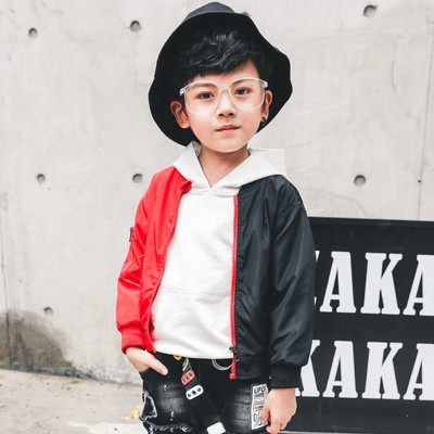 Стилно есенно яке за момчета в цветен модел в два цвята