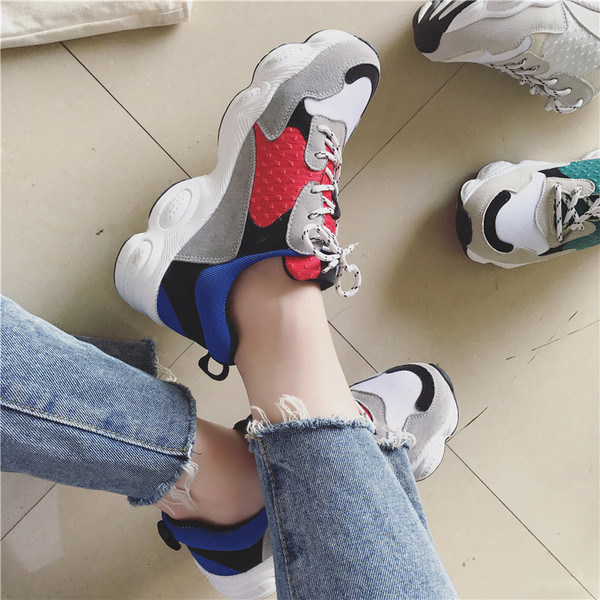 Καθημερινά αθλητικά γυναικεία παπούτσια με ανθεκτική σόλα σε τρία χρώματα