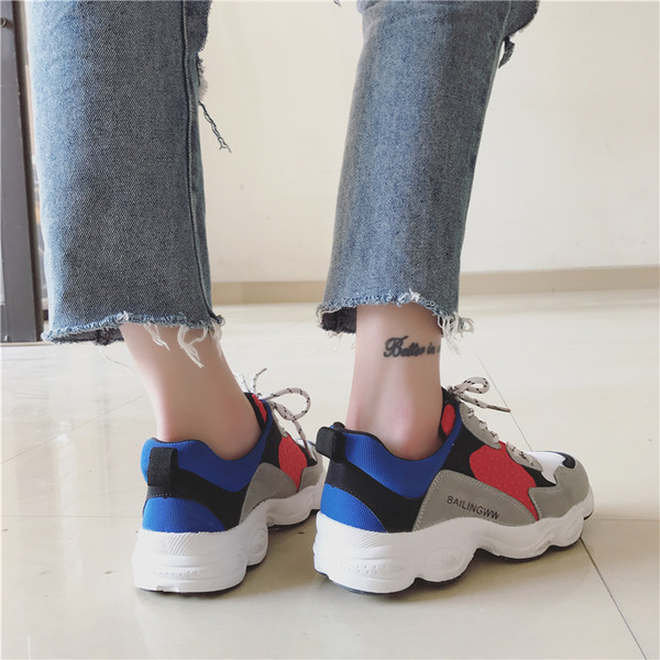 Καθημερινά αθλητικά γυναικεία παπούτσια με ανθεκτική σόλα σε τρία χρώματα