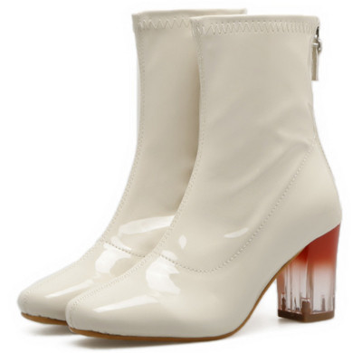 Καθημερινές γυναικείες μπότες παχύ τακούνι σε 2 χρώματα