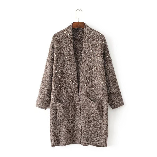 Πολύ κομψή γυναικεία ζακέτα με ενδιαφέρον λαμπερά στολίδια - 5 μοντέλα