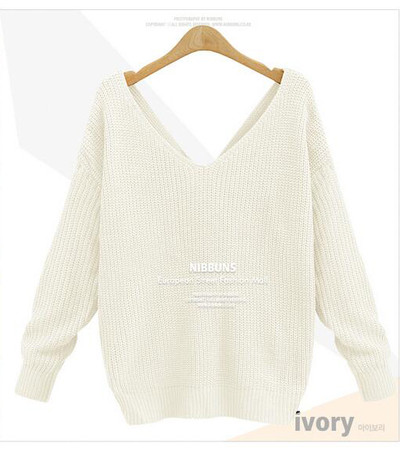 Много интересен дамски пуловер с V-образно деколте,няколко модела