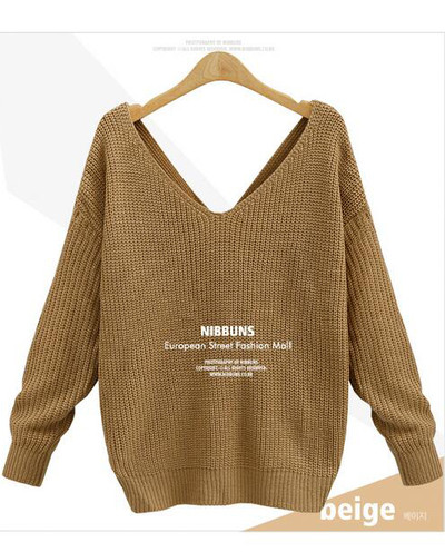 Много интересен дамски пуловер с V-образно деколте,няколко модела