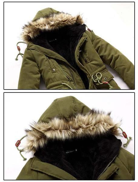 Κομψό ανδρικό χειμωνιάτικο μπουφάν με κουκούλα και χνούδι σε τέσσερα χρώματα