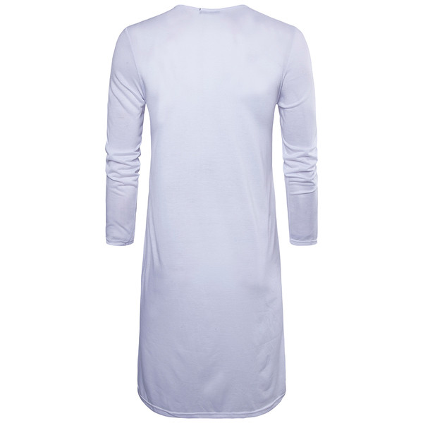 Нестандартна дълга мъжка тениска с дълъг ръкав и цепка отпред