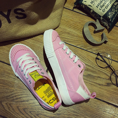 Καθημερινά κομψά πάνινα γυναικεία παπούτσια σε τέσσερα χρώματα με επίπεδη σόλα