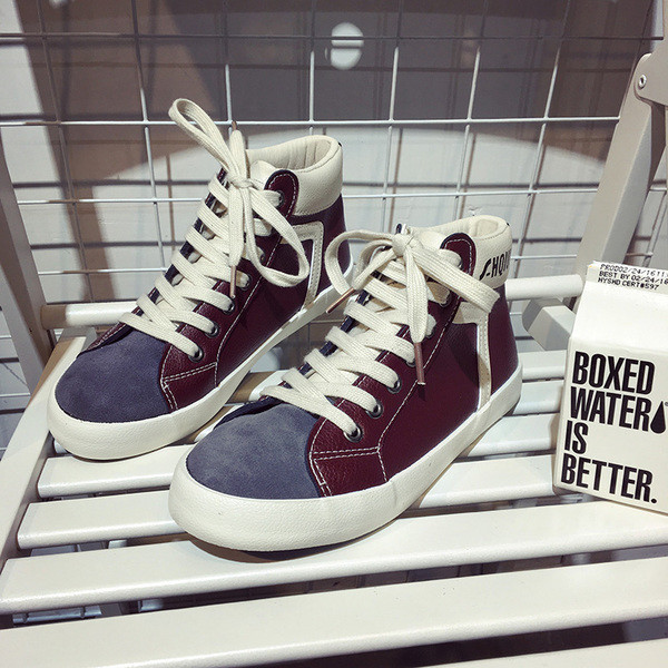 Κομψά υψηλά γυναικεία πάνινα παπούτσια σε τρεις αποχρώσεις, κατάλληλα για την καθημερινή ζωή