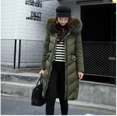 Много стилно зимно дълго яке за дамите с надписи и качулка с пух в много цветове