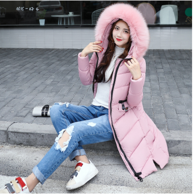 Много стилно зимно дълго яке за дамите с надписи и качулка с пух в много цветове