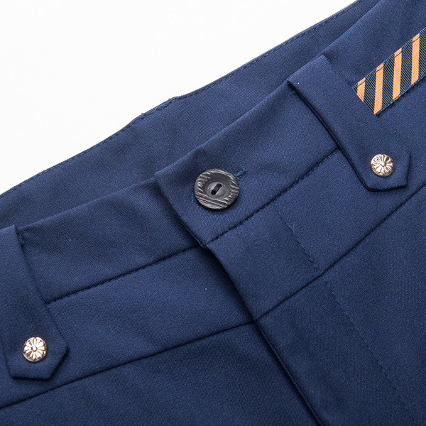 Спортно-елегантен мъжки Slim-fit панталон в бял, черен, син и бордо цвят