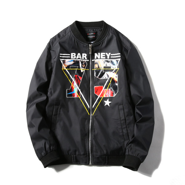 Есенно мъжко бомбър яке за мъже с апликация в четири цвята