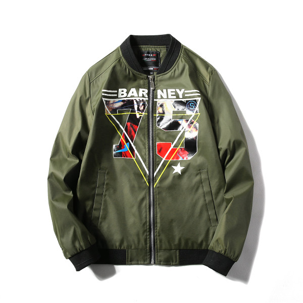 Есенно мъжко бомбър яке за мъже с апликация в четири цвята