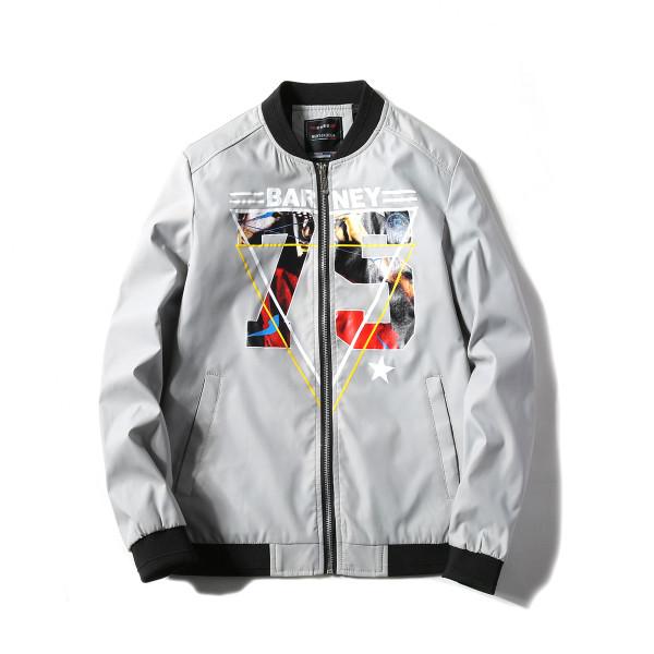 Есенно мъжко бомбър яке за мъже с апликация в четири цвята