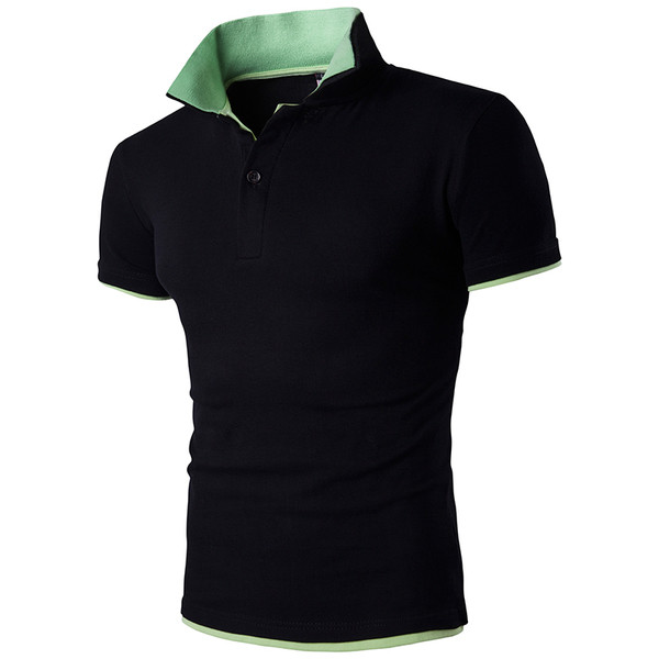 Небрежна ежедневна тениска с различни цветове поло яка