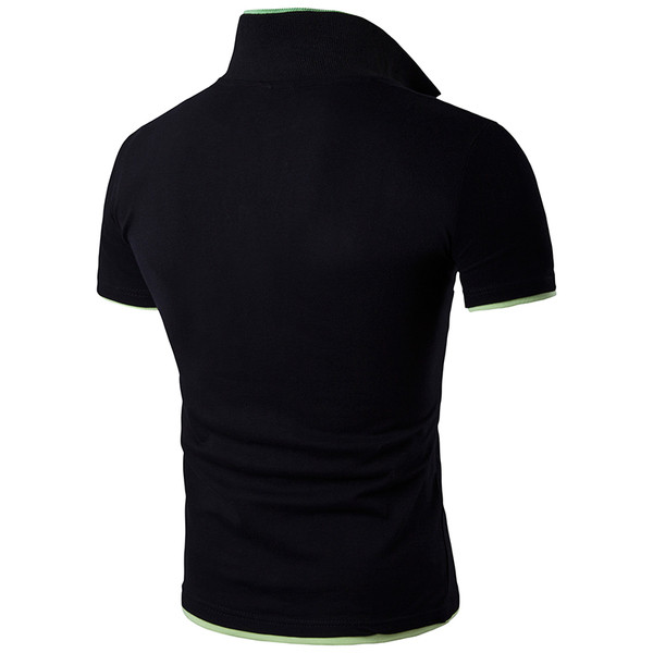 Небрежна ежедневна тениска с различни цветове поло яка