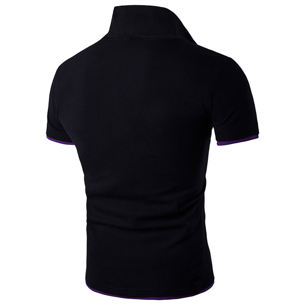 Небрежна ежедневна тениска с различни цветове поло яка