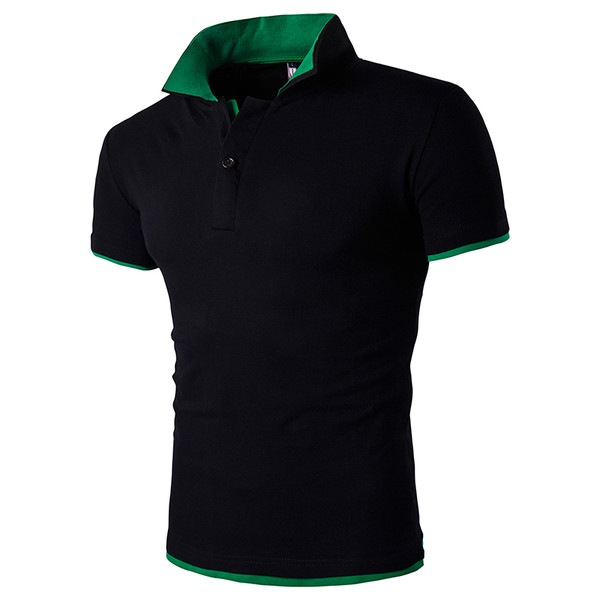 Небрежна ежедневна тениска с различни цветове поло яка