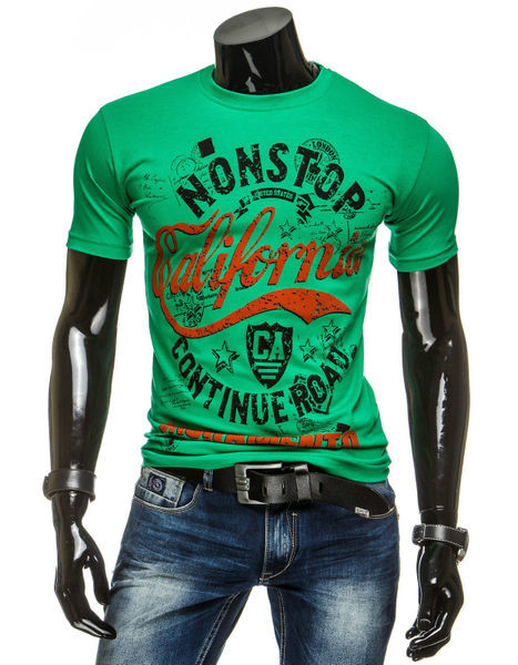 Актуален модел мъжка слим тениска с различни надписи