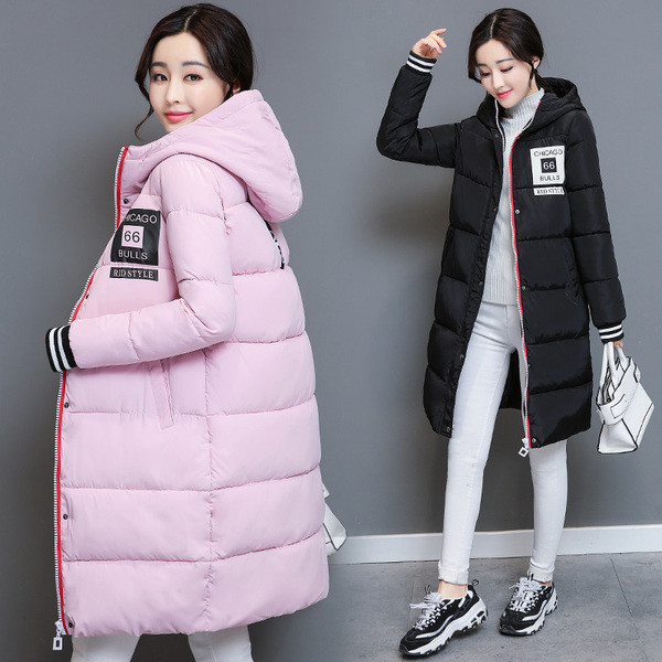 Дълго зимно яке за дамите в спортен модел с качулка, в няколко цвята