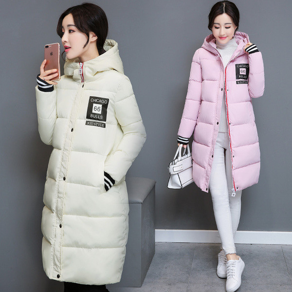 Дълго зимно яке за дамите в спортен модел с качулка, в няколко цвята