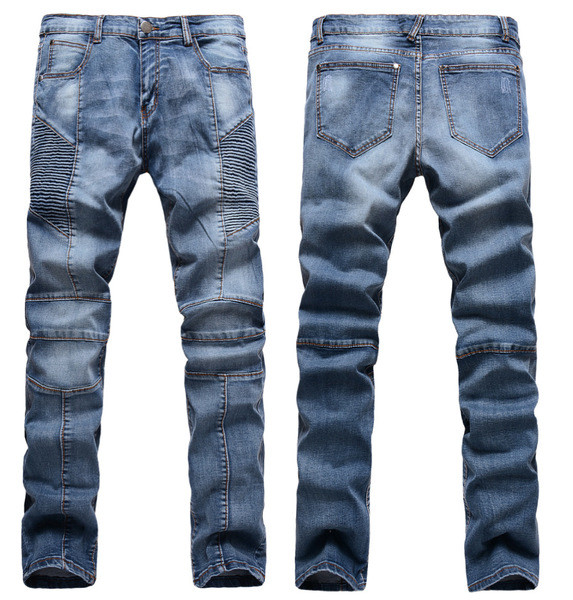 Модерни мъжки еластични слим дънки