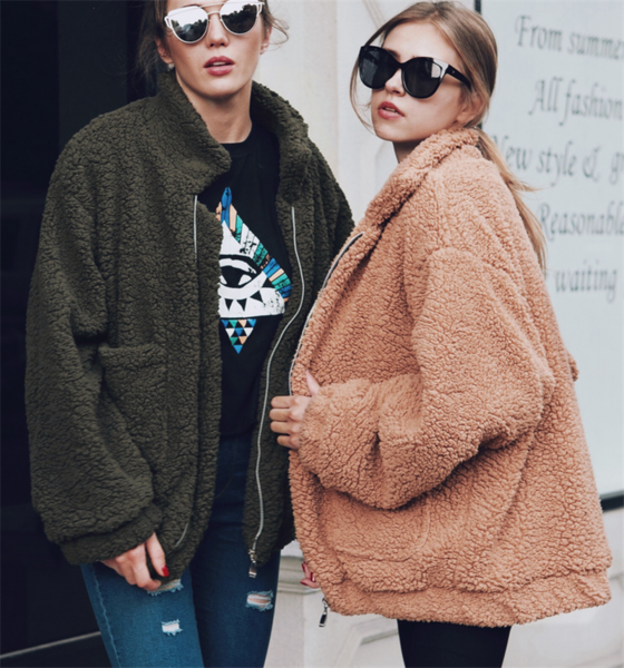 Актуално дамско яке с топла вълна в ретро стил