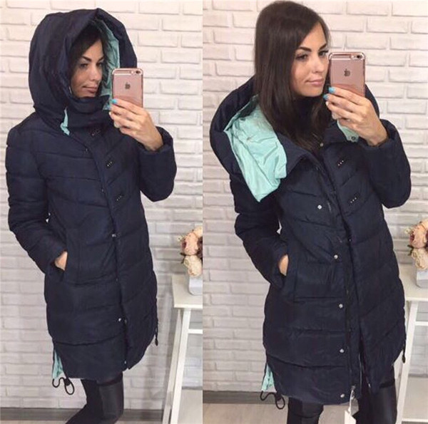 Актуално дамско зимно яке с топла вълнена подплата и качулка-няколко цвята