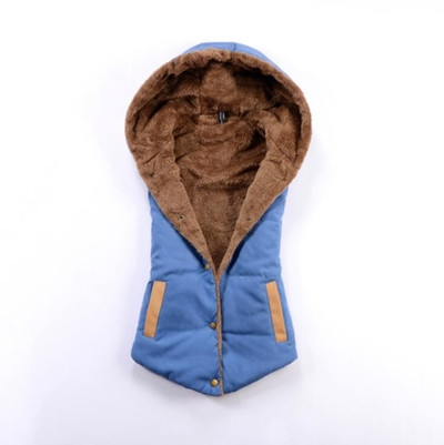 Ежедневен дамски елек с топла подплата и качулка - няколко цвята