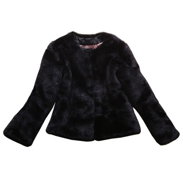 Стилно палто за дамите с имитиращ заешки косъм в няколко цвята