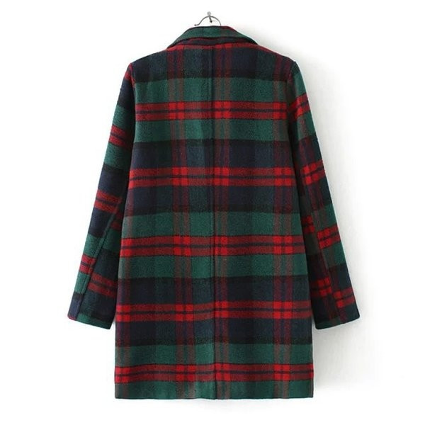 Дамско палто в ретро стил с шарени геометрични фигурки