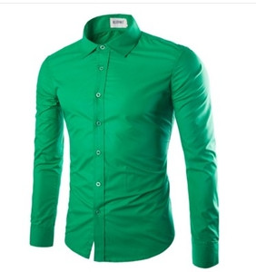 Небрежна мъжка слим-фит изчистена риза в много различни цветове