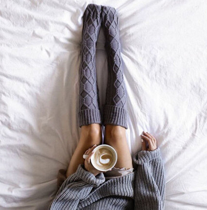 Много топли дълги дамски чорапи