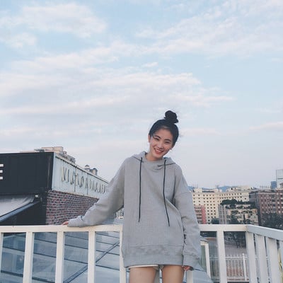 Дамски long суичър с качулка и дълги връзки,2 цвята