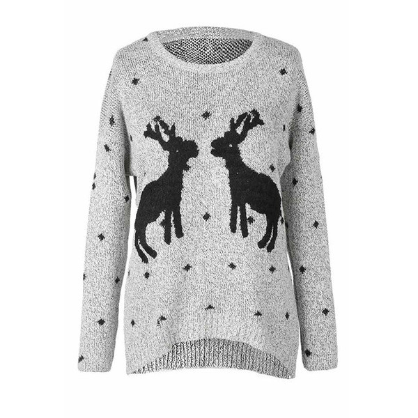 Ежедневен дамски пуловер с изображение в няколко цвята