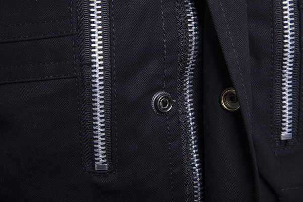 Есенно-зимно мъжко яке с висока яка с връзки