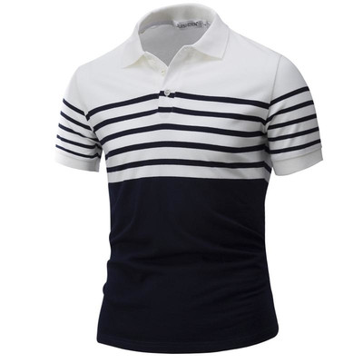 Ежедневна поло тениска на райета с къс ръкав