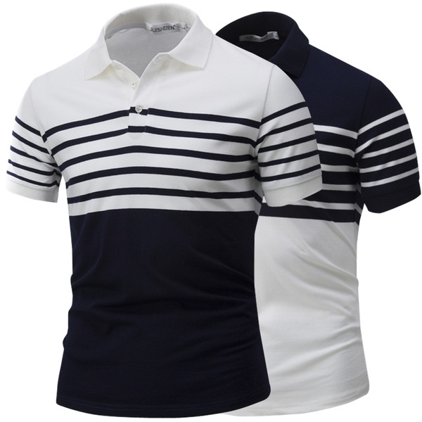 Ежедневна поло тениска на райета с къс ръкав