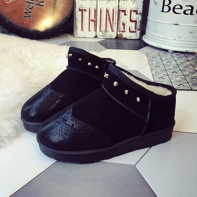 Топли дамски боти в няколко цвята с декорация нит