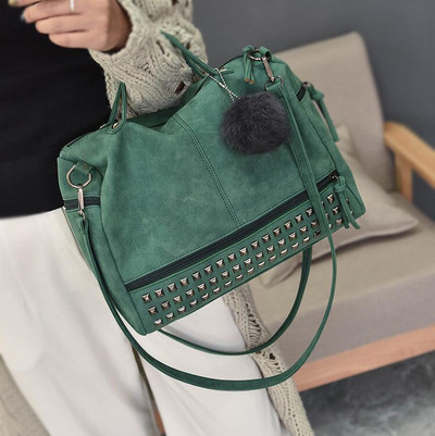 Дамска ръчна чанта тип куфарче + дълга дръжка за през рамо