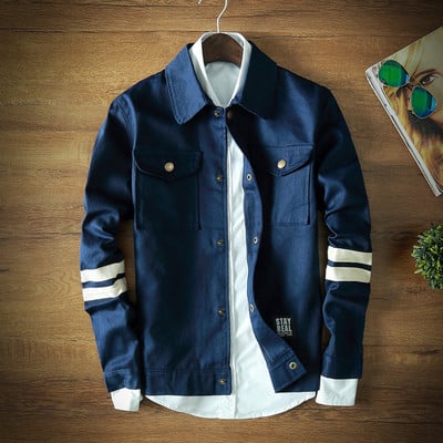 Λεπτό ανδρικό μπουφάν με μοντέρνα σχέδια και κολάρο σε σχήμα O, πολλά μοντέλα