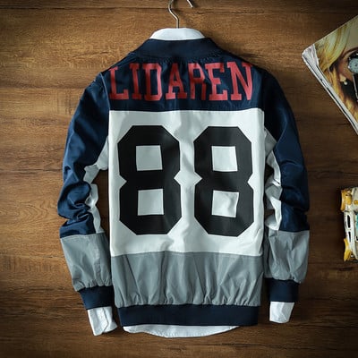 Λεπτό ανδρικό μπουφάν με μοντέρνα σχέδια και κολάρο σε σχήμα O, πολλά μοντέλα