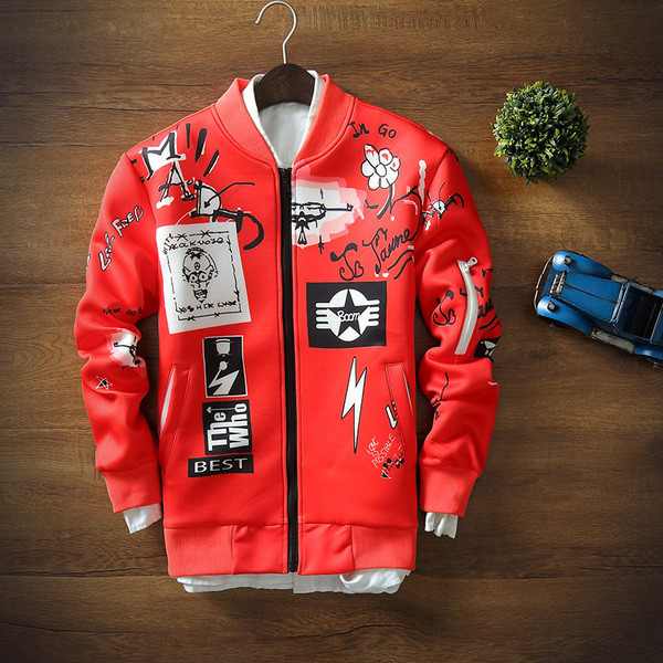 Λεπτό ανδρικό μπουφάν με μοντέρνα σχέδια και κολάρο σε σχήμα O, πολλά μοντέλα