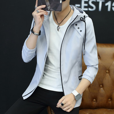 Тънко пролетно-есенно мъжко яке с качулка