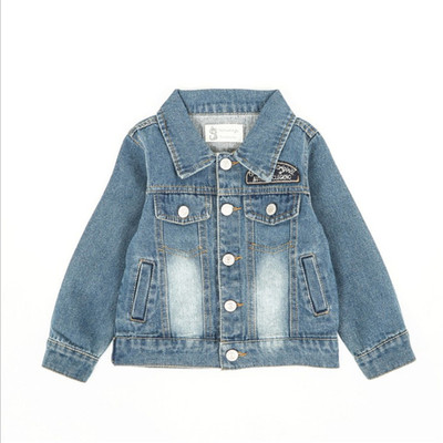 Παιδικό τζιν μποφάν για αγόρια με όμορφη διακόσμηση στην πλάτη, κατάλληλη για την καθημερινή ζωή