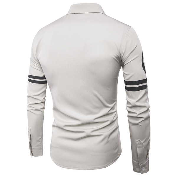 Μοντέρνο, casual ανδρικό  πουκάμισο με μακριά μανίκια σε 2 χρώματα