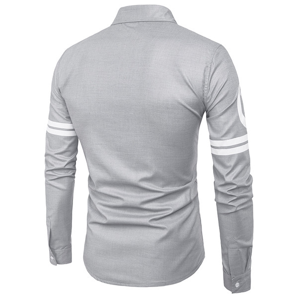 Μοντέρνο, casual ανδρικό  πουκάμισο με μακριά μανίκια σε 2 χρώματα