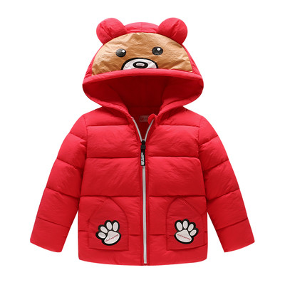 Απαλό παιδικό μπουφάν για κορίτσια με κινούμενη κουκούλα σε διάφορα χρώματα